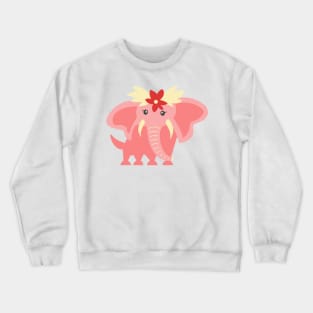 Cute Chrismas Elephant Crewneck Sweatshirt